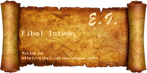 Eibel István névjegykártya